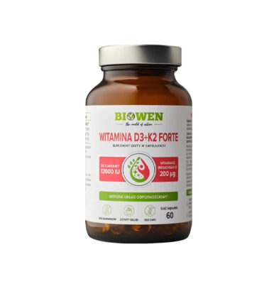 Witamina D3+K2 Forte 12.000iu - 60 kapsułek